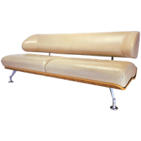 Iitilaanse Wit Leren Design Surfing Sofa / Bank Pier Luigi Frighetto / Italian Designer Sofa 1996
