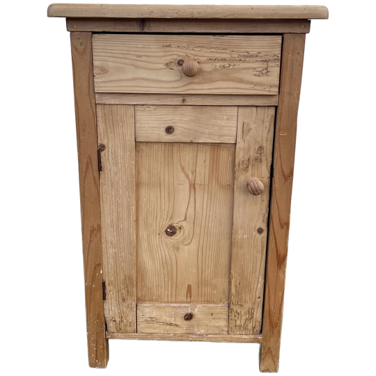 Grenen Kastje/ Nachtkastje Met Lade, Deurtje En Plankje 50 Cm Breed 1