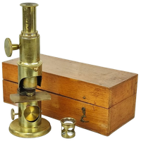 Antieke Compound Drum Microscoop