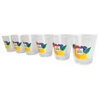 Zes Vintage Spa Fruit Glazen 1980’s thumbnail 1