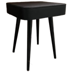 Zwarte Skai Kruk, Vintage Side Table thumbnail 1