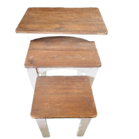 Miniset Met 3 Brocante Nesting Tafels, Bijzettafels.
