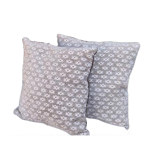 Handgemaakte Sierkussens - Set Van 2 - Velours & Ster Motief 1