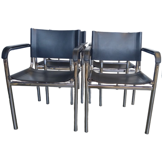 4x Bauhausstijl Stoelen '70 1