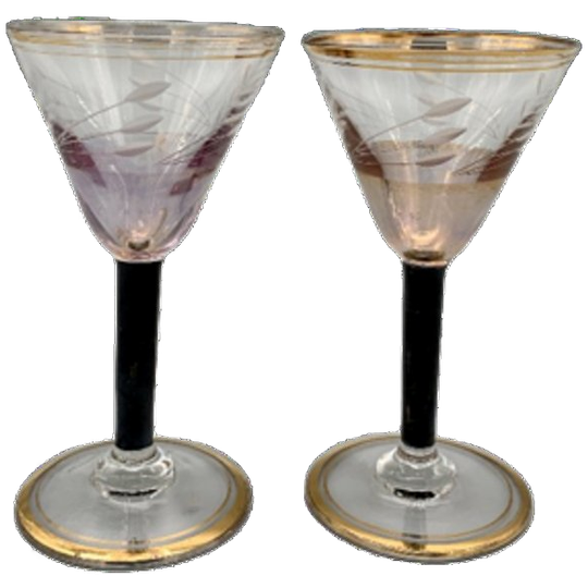 Art Deco Voetglaasjes Gekleurd 1