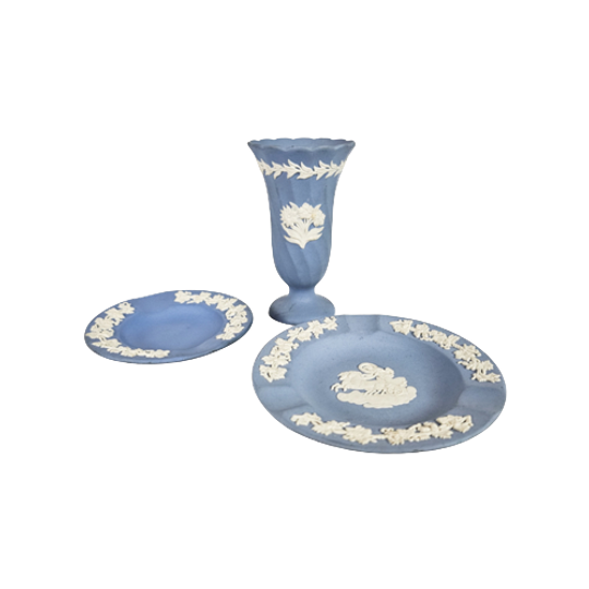 Wedgwood - Blue Jasperware - Lotje (3) - Engeland - 1970's 1