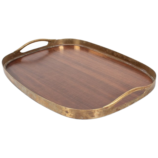 Houten Dienblad Met Messing Van Werkstudio Jugenheim 1