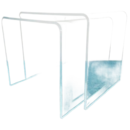 Mid-century Italiaanse Plexiglas Bijzettafels Acryl Space Age Nesting Set 1970’s 1