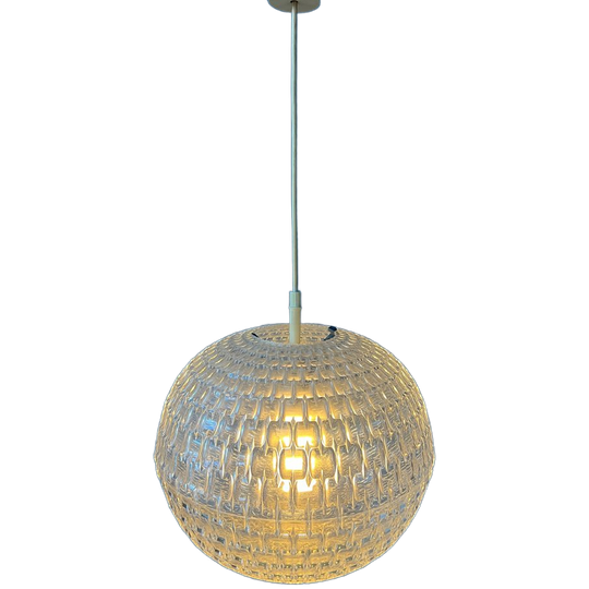 Mid Century Kristallen Bol Acrylglas Hanglamp 1