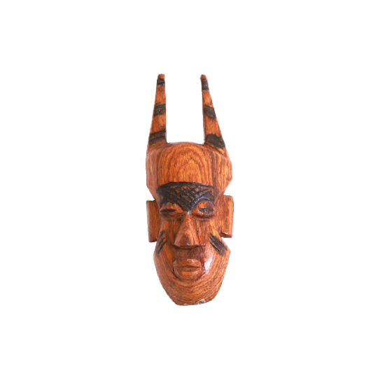 Klein Afrikaans Masker "occult Houten Masker Duivel", Senegal '50 1