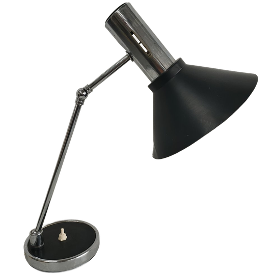 Vintage 60 Ies Stilux Milano Vintage Tafellamp(en) Bureaulamp (zwart En Een Rode) 1