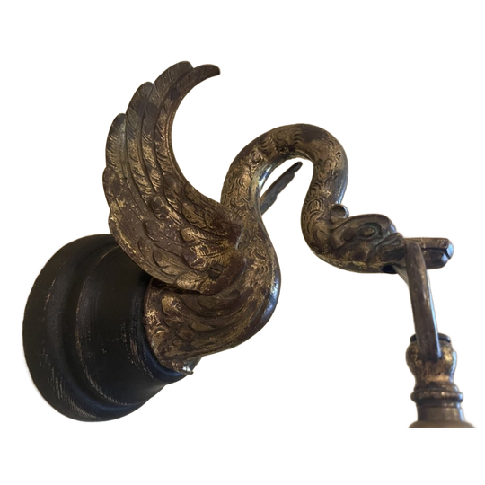 Douchelamp Wandlamp Muurlamp Met Zwaan Messing Frans 1