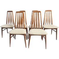 6 Dining Chairs By Niels Koefoed For Hornslet Denmark 1960S