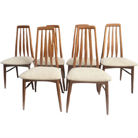 6 Dining Chairs By Niels Koefoed For Hornslet Denmark 1960s 1