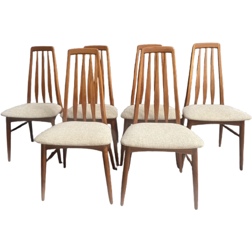 6 Dining Chairs By Niels Koefoed For Hornslet Denmark 1960S