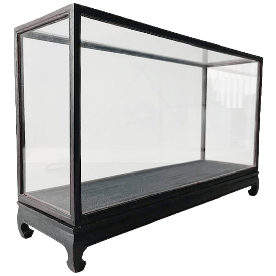 Oosters Vitrinekastje Glas Hout Rechthoekig 1