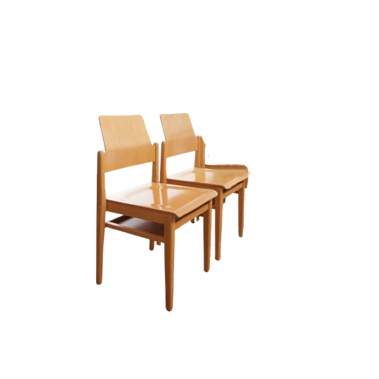 Vintage Design Houten Stoelen Met Plaats Voor Je Tijdschrift 1