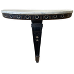 Side Table Console Tafel Muurtafel Half Rond 19e Eeuws Frans thumbnail 1