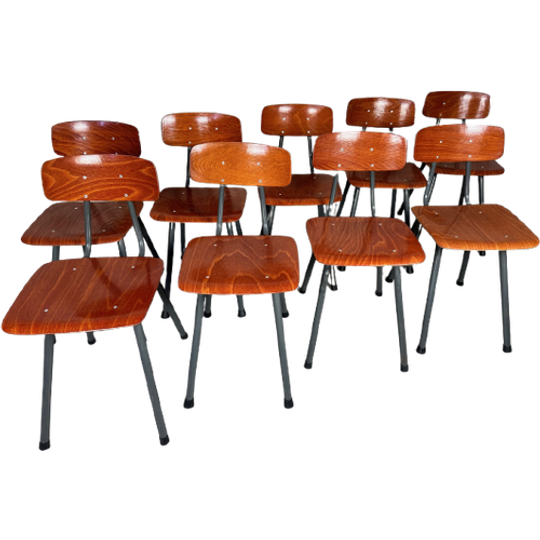9x Vintage Pagholz Stoel 1