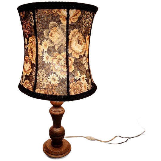 Vintage Schemerlamp Bloemen Retro Lamp 1