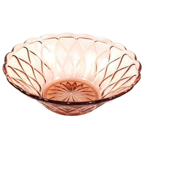 Vintage Glazen Schaal Roze 1