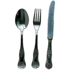 Vintage Silver Cutlery Sets With Shell Handles thumbnail 1