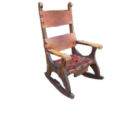 Vintage Brutalist Stoel, Rocking Chair, Schommelstoel