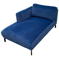 4x6 sofa - X5 Chaise Longue (links) Blauw Velours