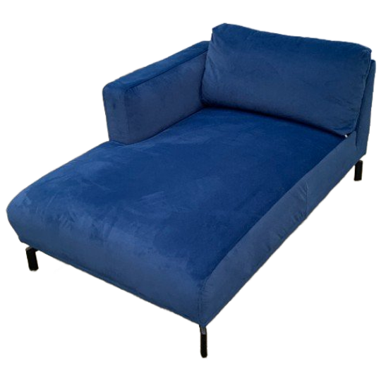 4x6 sofa - X5 Chaise Longue (links) Blauw Velours 1
