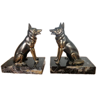 Art Deco Herder Hond Marmer Boekensteunen