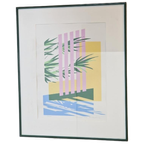 Vintage Postmodern Art Stilleven Zeefdruk Eclipse 1980 Boho thumbnail 1