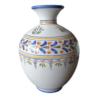 Vintage Talavera Vaas Handbeschilderd Hoogte 25,5 Cm.