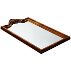 Mirror With Wooden Frame And Decorative Ornament thumbnail 1