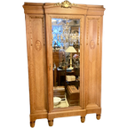Vintage Hangkast Met Spiegeldeur, Uitneembaar, 140 Cm Breed En 222 Cm Hoog thumbnail 1