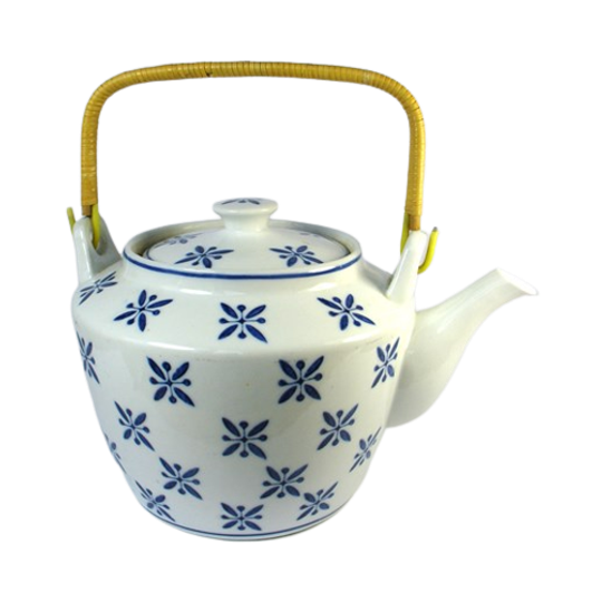 Theepot Blauw / Wit 1