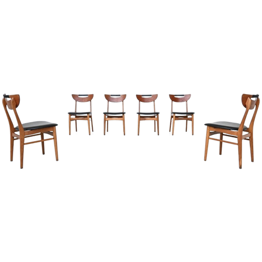 Set 6 Deense Eetkamerstoelen Stoelen In Teak 1960 Vintage 1