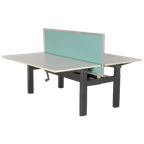 Steelcase Benchwerkplek, Wit Blad,160 X 80 Cm (2X), Hoogte Instelbaar Onderstel D.M.V. Handslinge thumbnail 1