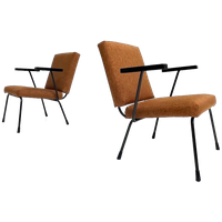 Opnieuw Gestoffeerde Gispen 1401 Fauteuil Van Wim Rietveld,