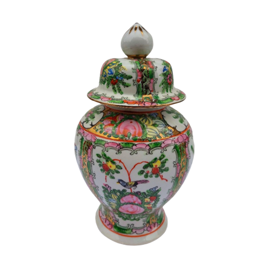 Vintage Chinese Gember Pot.famille Rose 1