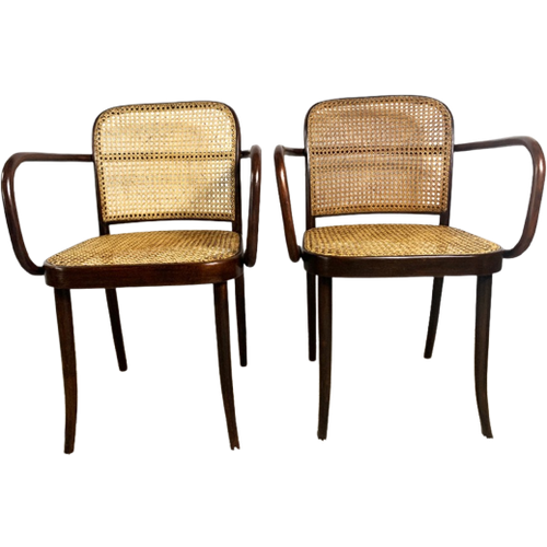 Thonet A811, 1930S, Rattan, Vintage Set Of 2