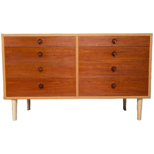 Vintage Dubbele Ladekast, Borge Mogensen, Deens Design 1
