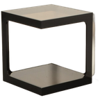 Solidesk Bijzettafel, Zwart / Glas, 50 X 50 Cm, Vaste Hoogte Onderstel thumbnail 1