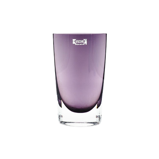 Vintage Krosno Paarse Glas Vaas 1