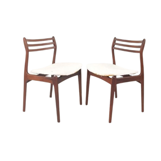 6 Vintage Deens Rosewood Stoelen Dining Chairs P.e Jorgensen 1