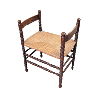 Turned Wood Small Bench