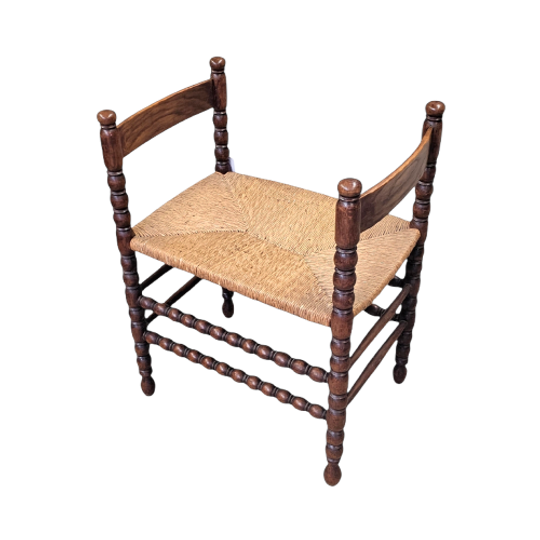 Turned Wood Small Bench 1