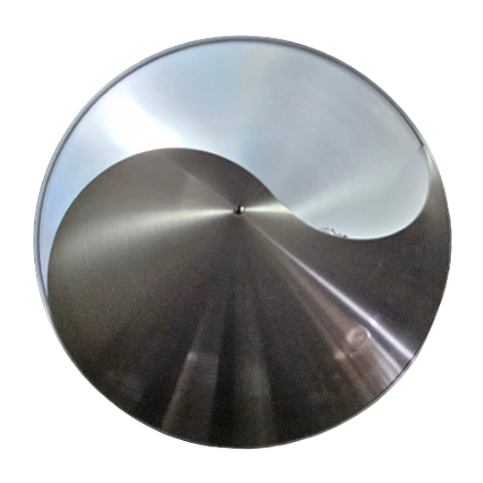 Vintage Design Inox Wall Lamp From Raak Amsterdam (type C1636). Also Called Yin-yang Lamp 1