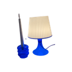 Ikea Vintage Lampan Blauw Lamp + Kaars Houder + Kaars thumbnail 1