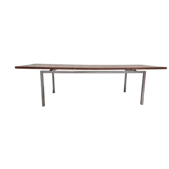 Mide Century Vintage Salon Tafel Met Zwevend Blad 1
