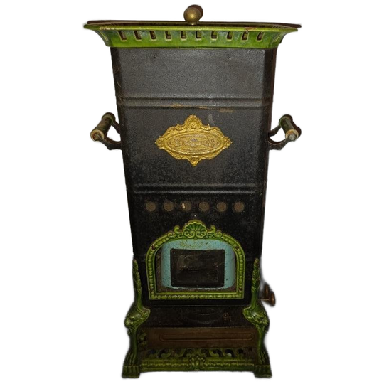 Antieke Franse Flamme Bleue Petroleum Kacheltje 1